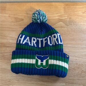 Unisex NHL Hartford Whalers Cuffed Winter Beanie Hat 47 Brand NWT OSFA